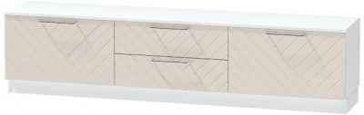 Тумба-4 под ТВ напольная "Иннэс-7", Белый/Тирамису матовый