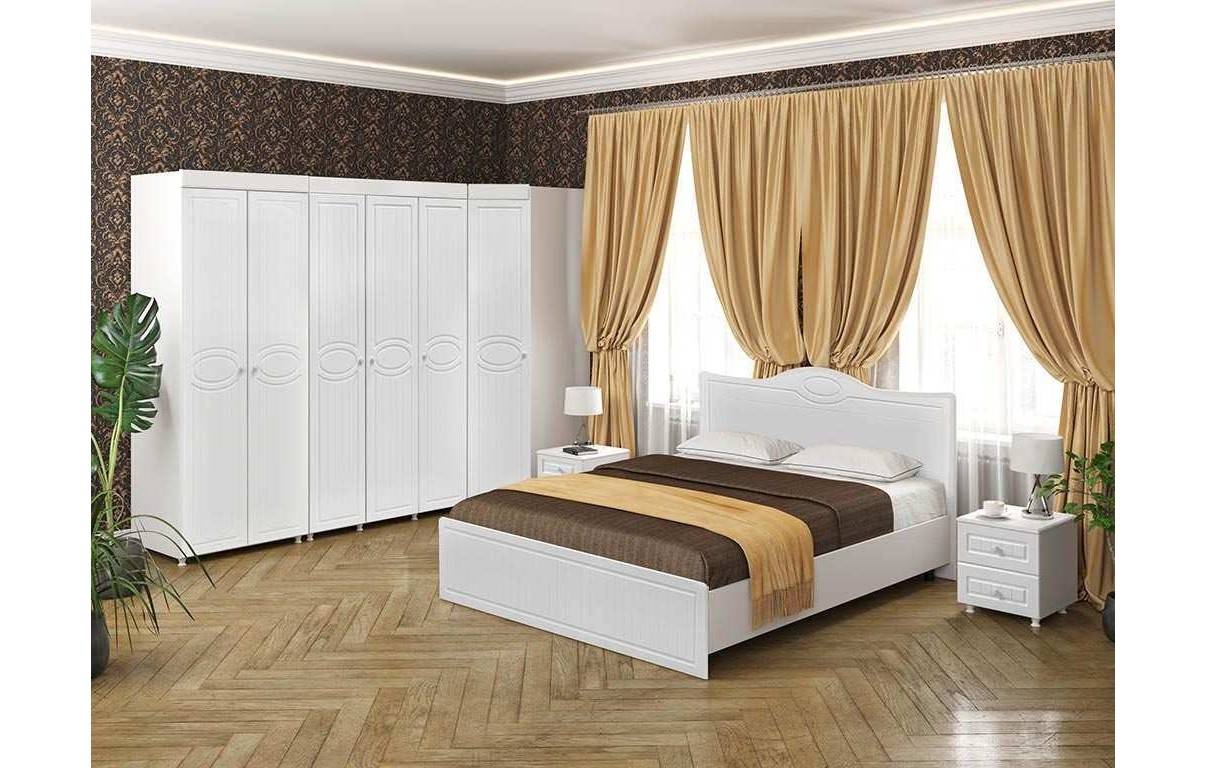 Спальня Монако-4 белое дерево купить за 95 010 руб. — Московский Дом Мебели